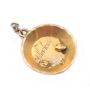Gold pan gold nugget pendant engraved Yellowknife & 10k DIMENT 
