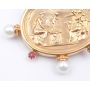 Tagliamonte 14K gold Angels Pendant Brooch Pearls Rubies 