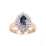 Sapphire and Diamonds 10K yg Ring 