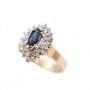 Sapphire and Diamonds 10K yg Ring 