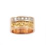 Placer Gold and 0.28cts tcw Diamonds on 10K yg Vintage Ring