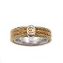 ALOR Classic 18K Yellow Gold Yellow Stainless Steel Cable Ring 