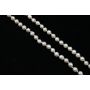 Akoya cultured 94-Pearl necklace 7-7.5mm Baroque cream pink rose 33 inches