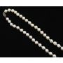 Akoya cultured 94-Pearl necklace 7-7.5mm Baroque cream pink rose 33 inches