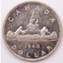 1948 Canada silver $1 dollar AU