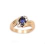 0.60 Sapphire and Diamond 14K yg ring 
