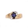 0.60 Sapphire and Diamond 14K yg ring 