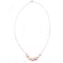 18K white gold necklace 15.5 inches with 7 nice pearls 