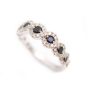 14K white gold Ladies 0.60 Carat Blue Sapphire and Diamond ring 