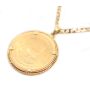 1985 South Africa 1/2 oz Gold Krugerrand with Bezel and 18 karat Gold Chain