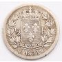 1828 W France 1/2 Franc silver coin VF+