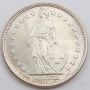 1965 Switzerland 2 Franc silver coin Choice Uncirculated