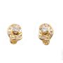 0.44ct tcw Diamond Earrings 18K yellow gold 3/8 inch 2.65gr 