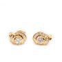0.44ct tcw Diamond Earrings 18K yellow gold 3/8 inch 2.65gr 