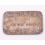 Western Mint 1 Oz Pure Silver Bar .999 Gastown serial 000491