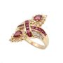 18K yellow gold ring 1.46ct Rubies 0.27ct Diamonds with appraisal $4,200.00 Size-6