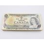 50x Canada 1973 $1 dollar banknotes 50-notes all circulated some damaged