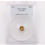 1871 25c Round 25 cents California gold coin BG-838 PCGS MS63