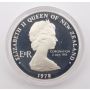 1978 New Zealand $1 silver coin Parliament Building original case P47a CH Proof
