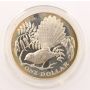 1980 New Zealand $1 silver coin Fantail Bird original case P49a Choice Proof