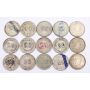 Lot of 15 Kwangtung Republic era 1912-1929 20 cent silver coins XF-AU condition