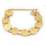 8x 1988 Panda 1/20th ounce Gold coins  bezel set in 22k 6.5 inch bracelet 29.5g