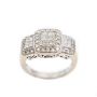 1.45ct Diamond ring tcw 54-diamonds Princess & RBC 14K wg 
