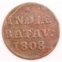 1808 Netherlands East Indies 5 1/16 G nice EF/AU