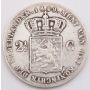 1849 Netherlands 2 1/2 Gulden silver coin FINE