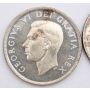 1952 Waterlines and 1952 No Waterlines Canada silver dollars 2-coins nice AU