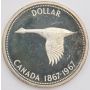 1967 Canada silver dollar Choice Cameo Specimen from gold set