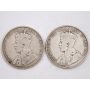 2x 1912 Canada 50 cents 2-coins AG/G