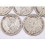 5x 1920 Canada 50 cents 5-coins G/VG