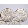 5x 1943 Canada 50 5-coins EF to AU