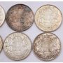 10x 1953 SDNSF Canada 50 cents 10-coins EF+ to Choice AU
