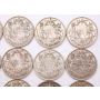 20x 1947 curved 7 Canada 50 cents 20-coins VG or better