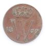 1872 Netherlands 1/2 cent VF+