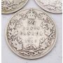 1907 1909 1910 Canada 25 cents Edward VII 3-coins VG
