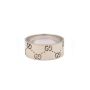 Gucci Icon Wide Band 750 18K White Gold, Size: 25 IT / 11 US Ring 