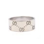Gucci Icon Wide Band 750 18K White Gold, Size: 25 IT / 11 US Ring 