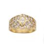 18K Geometric Pierce yg Diamond ring 0.48ct tcw appraisal $3.300.00 Size-6