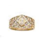 18K Geometric Pierce yg Diamond ring 0.48ct tcw appraisal $3.300.00 Size-6