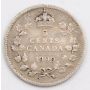 1909 Canada 5 cents round leaves cross nice VF
