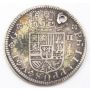 1721 Spain 2 Reales silver coin 5.51 grams VF details damaged hole