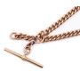 9k gold watch chain 9ct on every link, clasp & T-bar 15 inches  41.8 grams