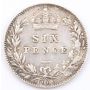 1906 Great Britain 6 pence silver coin nice VF+