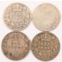 4X Great Britain 6 pence silver coins 1898 1899 1900 1901 4-circulated coins