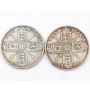 1921 and 1922 Great Britain Florins silver coins circulated