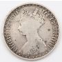 1856 Great Britain Gothic Florin silver coin circulated
