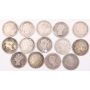 14x Great Britain 3 pence silver coins 1834 to 1886 14-coins all damaged